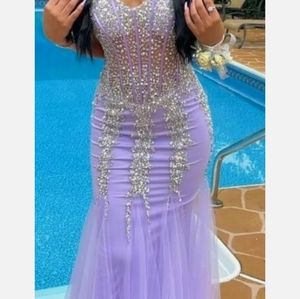 Jovani lilac mermaid style dress size 4